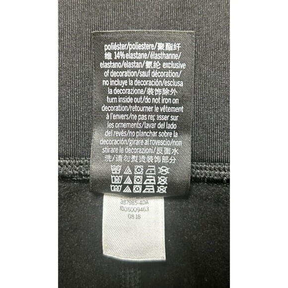 PINK Victoria’s Secret XS Black Burgundy Leggings Logo Tape Stretch Athleisure - Picture 6 of 8